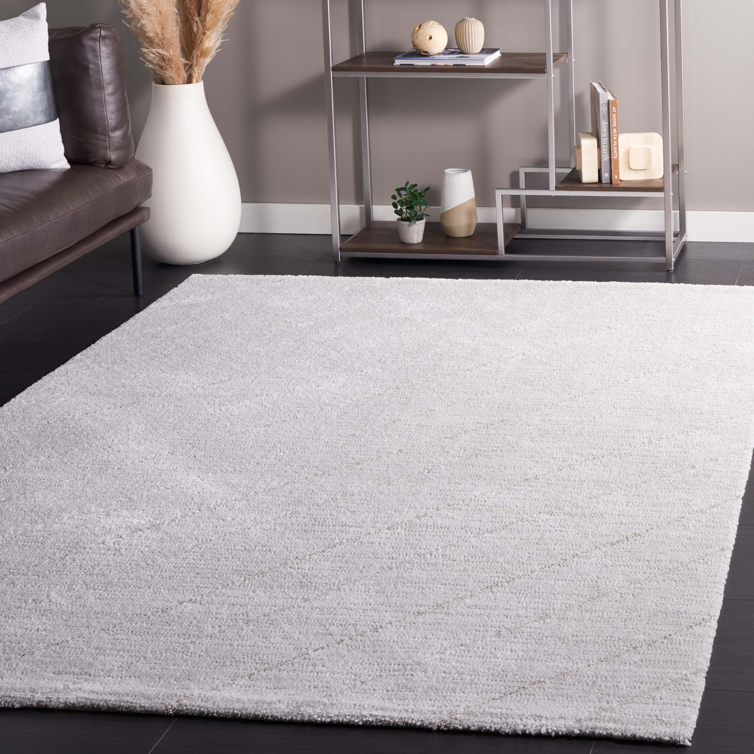 Tapis pour salle à manger Safavieh anti-poussière à poil court ivoire pour sols sombres