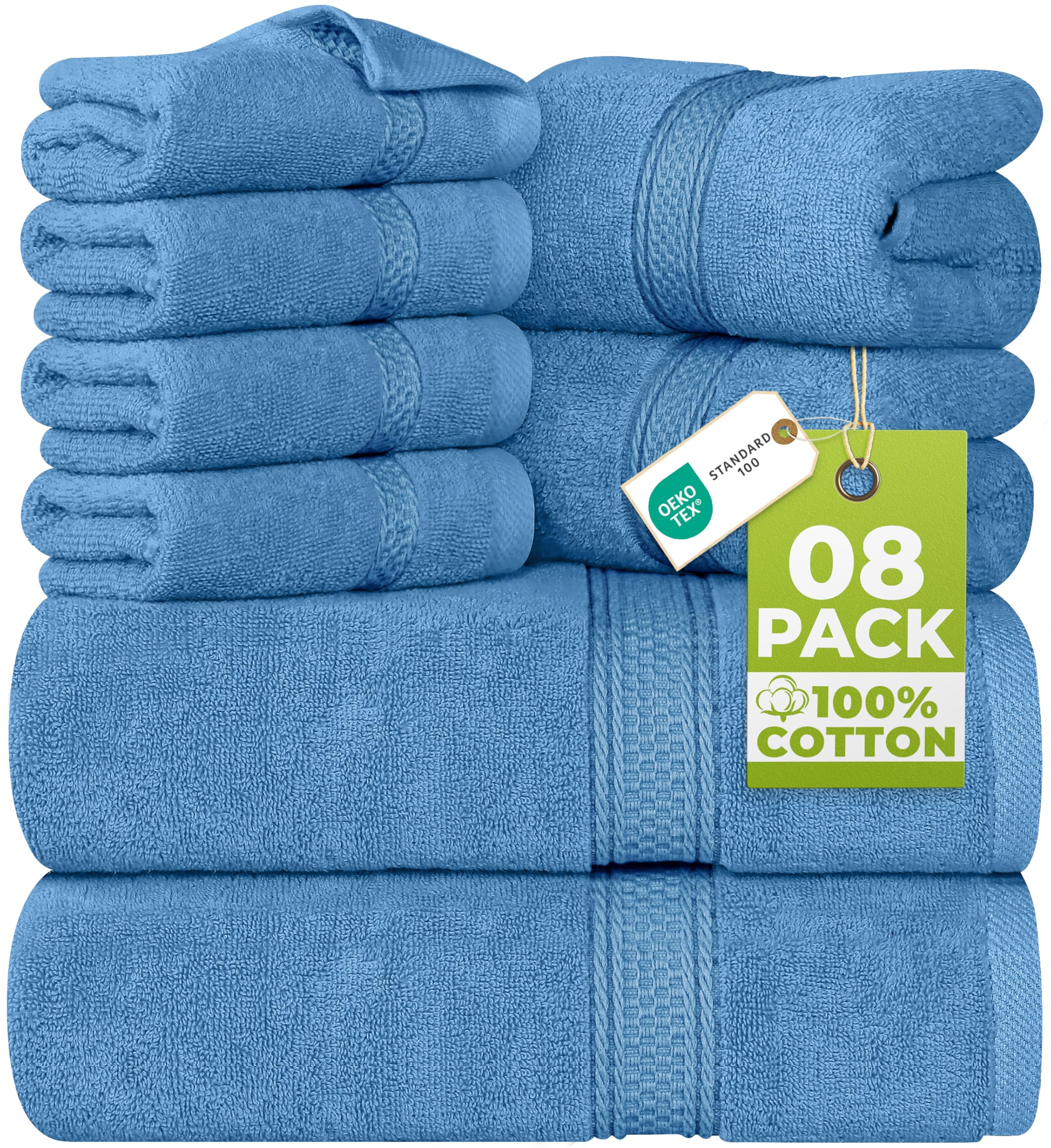 Utopia Towels - Juego de toallas de 8 piezas