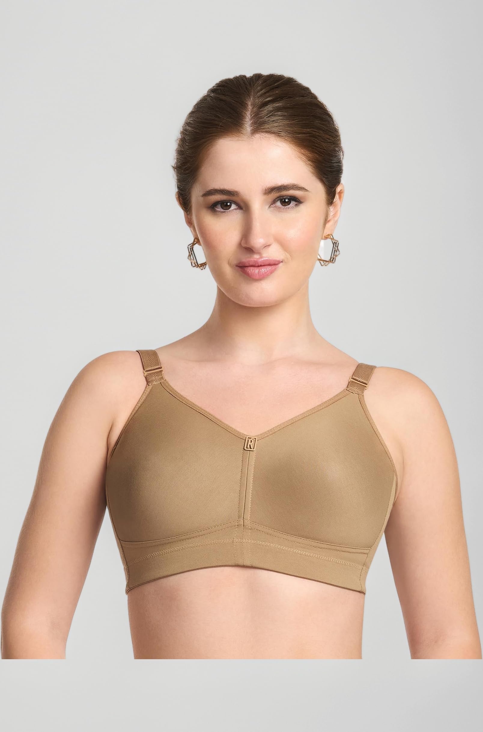 Riza T-FIT Women's Non-Padded,Non-Wired,Full Coverage,Seamless 100% Cotton Feel Fabric Bra Available in Multicolor