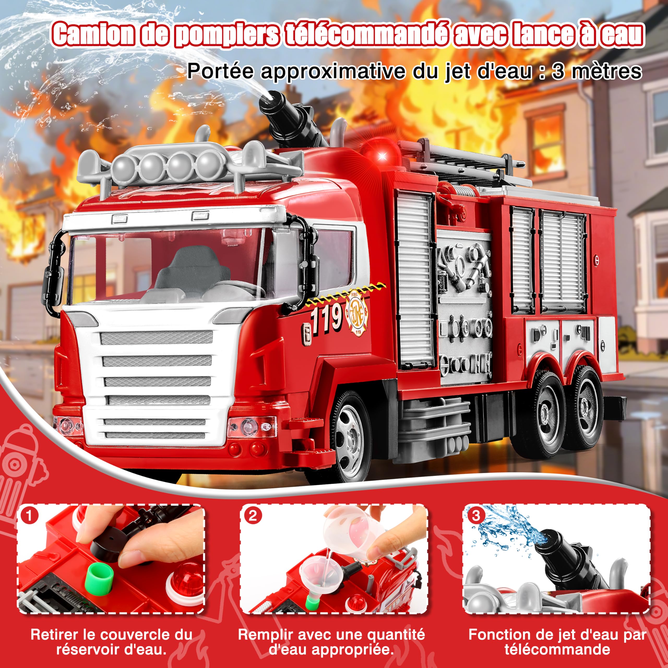 Lehoo Castle – Voiture Télécommandée F1 Pour Enfants Dès 3 Ans – Avec Lumières LED, Musique Et Pop-up De Pilote – RC Car Garçon 3-4 Ans