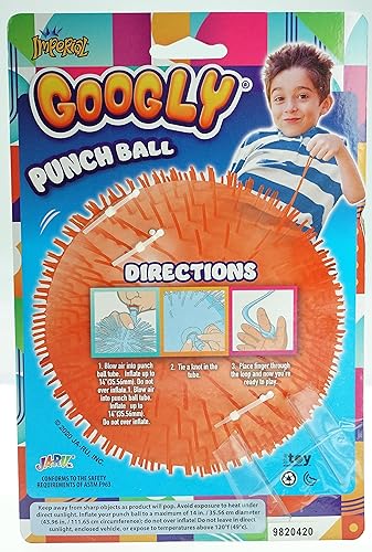 Miniatura 4 de Bola gigante Googly Punch con puntas de goma (3 paquetes) Fidget Toy 14.0in Inflable Big Bounce Ball Stress Relief Saco de Perforación Juguete para