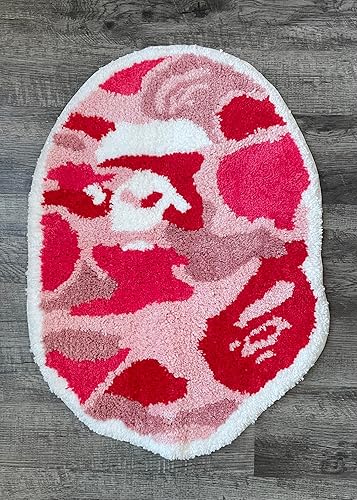 Miniatura 2 de Luxape Bape Rug - Alfombra Hypebeast hecha a mano y de alta calidad, 28 pulgadas de ancho x 20 pulgadas de largo, alfombra Hypebeast - Decoración de