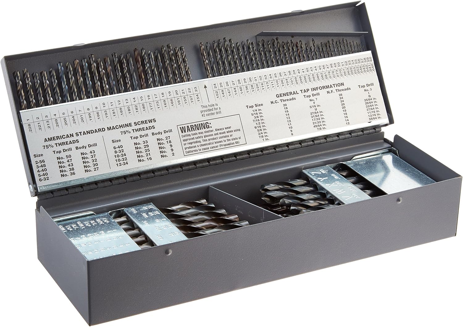 Gyros 45-32115 Premium Industrial Grade HSS Black Oxide 115-Pieces Drill Bit Set
