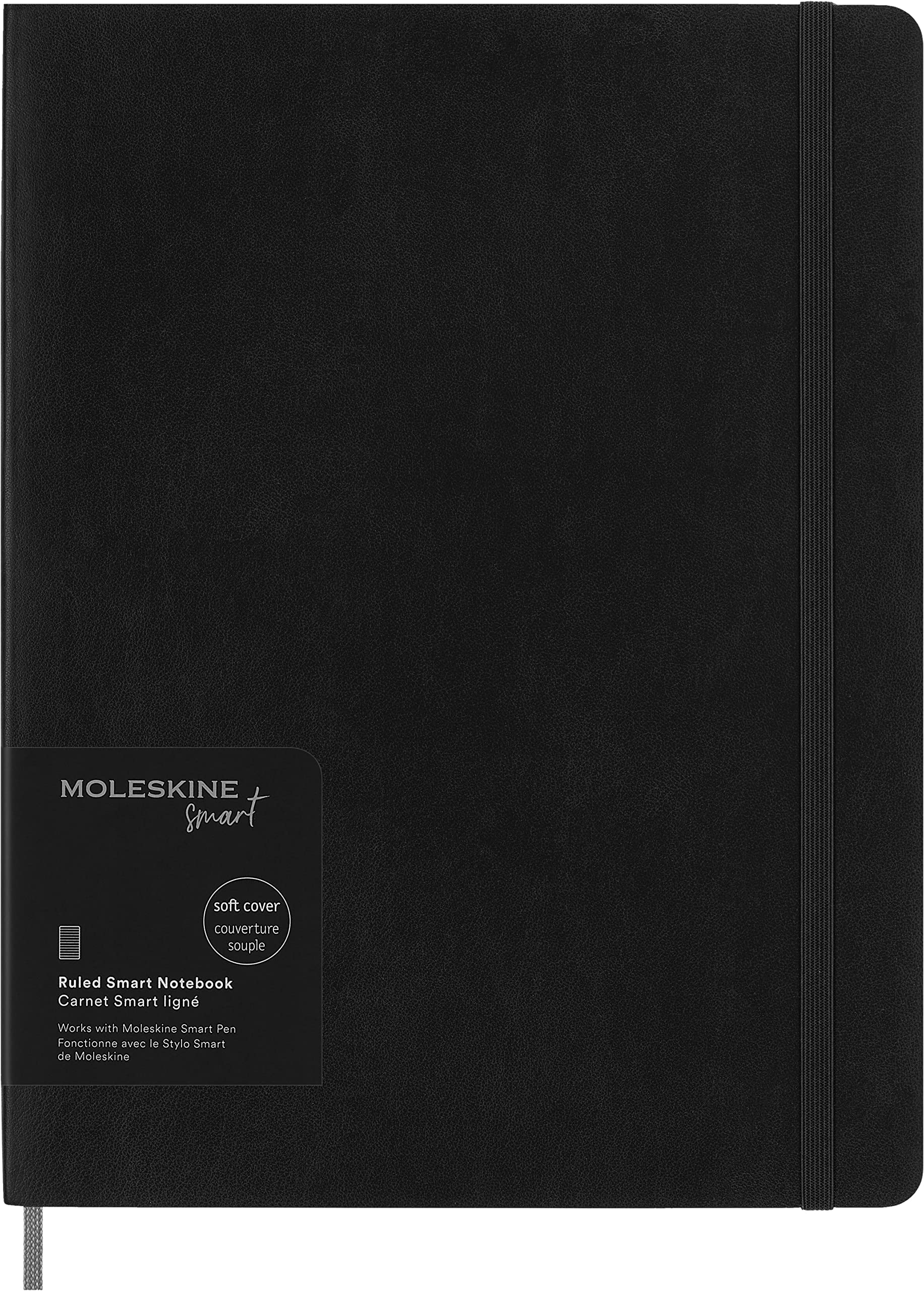 Moleskine Smart Notebook, Smart Writing System, Smart Notebook With Soft Cover, Ruled Pages and Elastic Closure