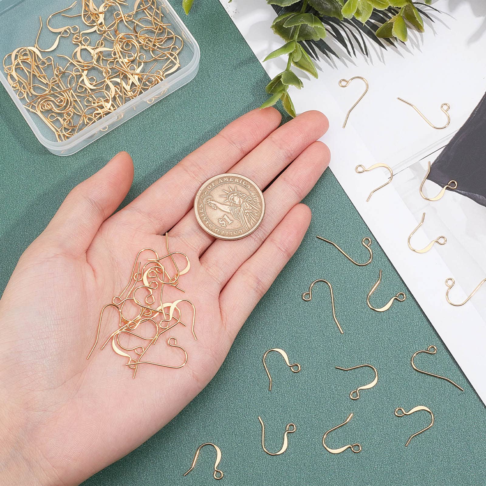 Gold Plated Loop Earrings 200pcs Long-Lasting Plated Brass Earring ...