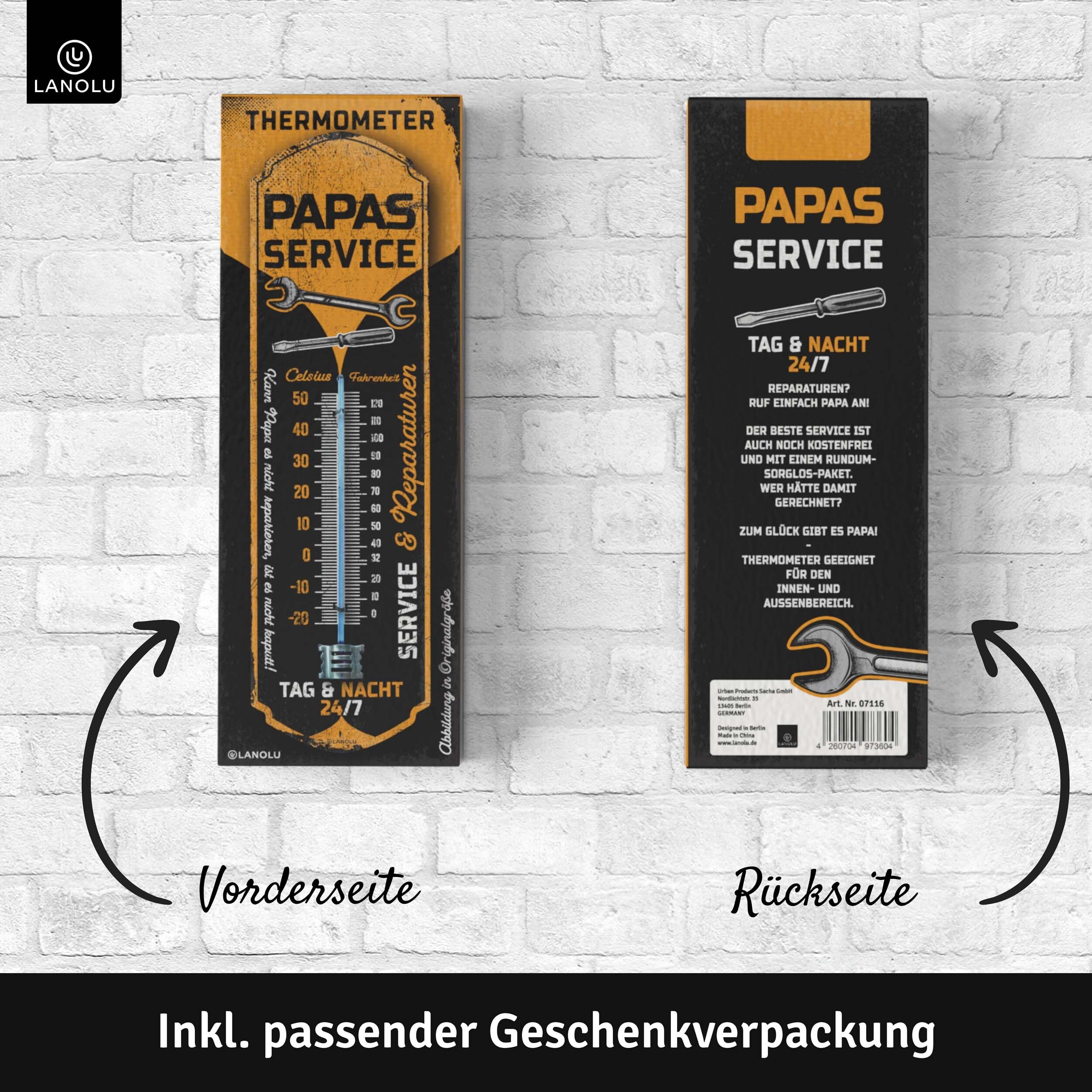 Targa Magnetica Papa S Service 'Riparazioni?' – 9x7 Cm, Adesivo In Rilievo Per Frigorifero O Officina - 2