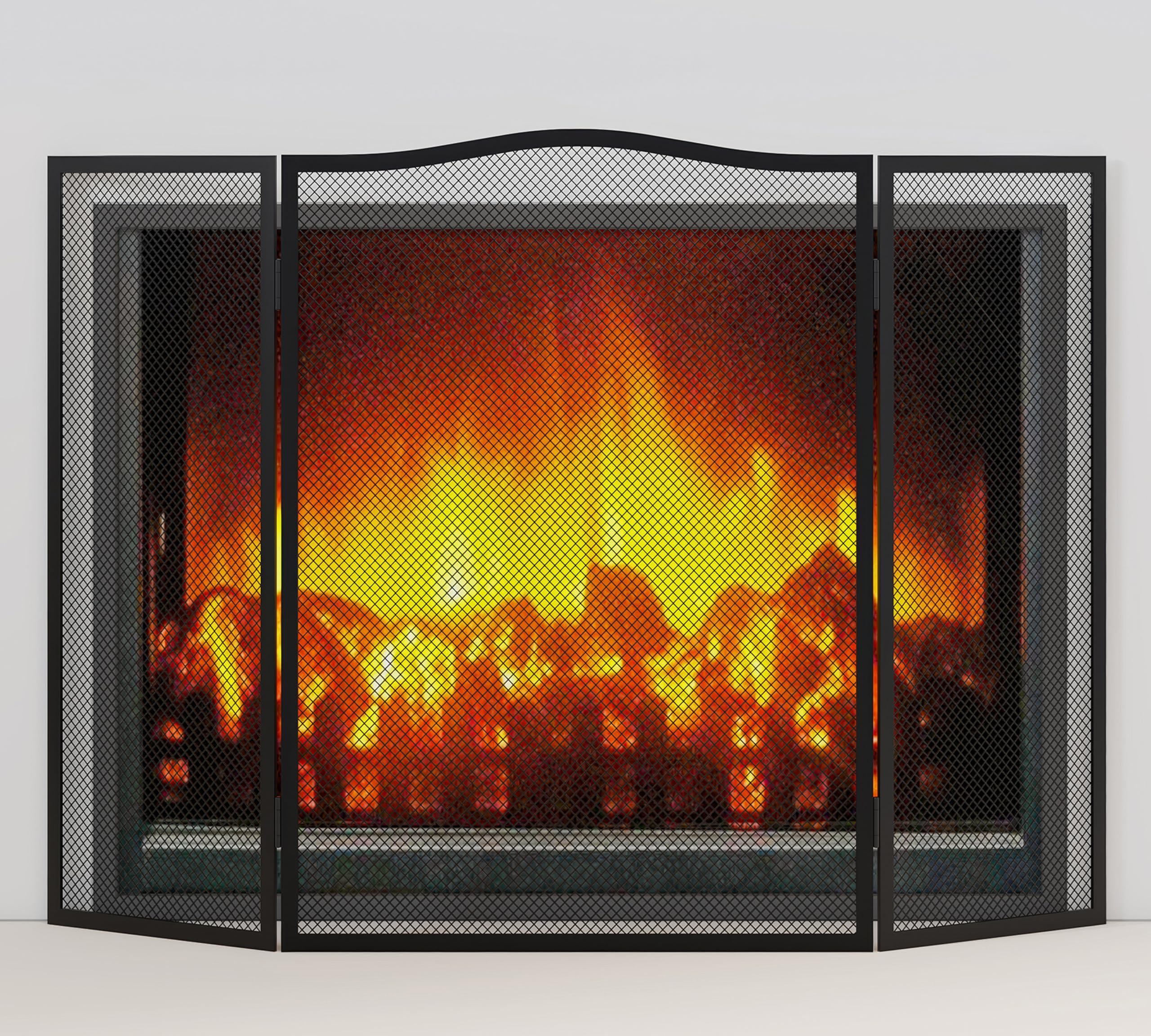 Kingson Open haard scherm cover handgemaakte massief