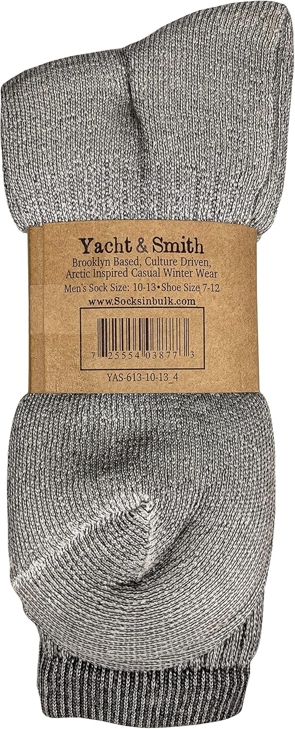 Yacht & Smith 60 Pair Pack Bulk Merino Wool Thermal Boot Socks, Cold Resistant Camping Socks