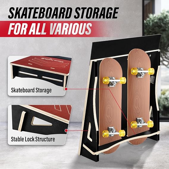 Yes4All Single-Piece Skateboard Ramp, Bike Ramp, Skate Ramp - Design for Beginners, More Durable, Capacity 220Lbs