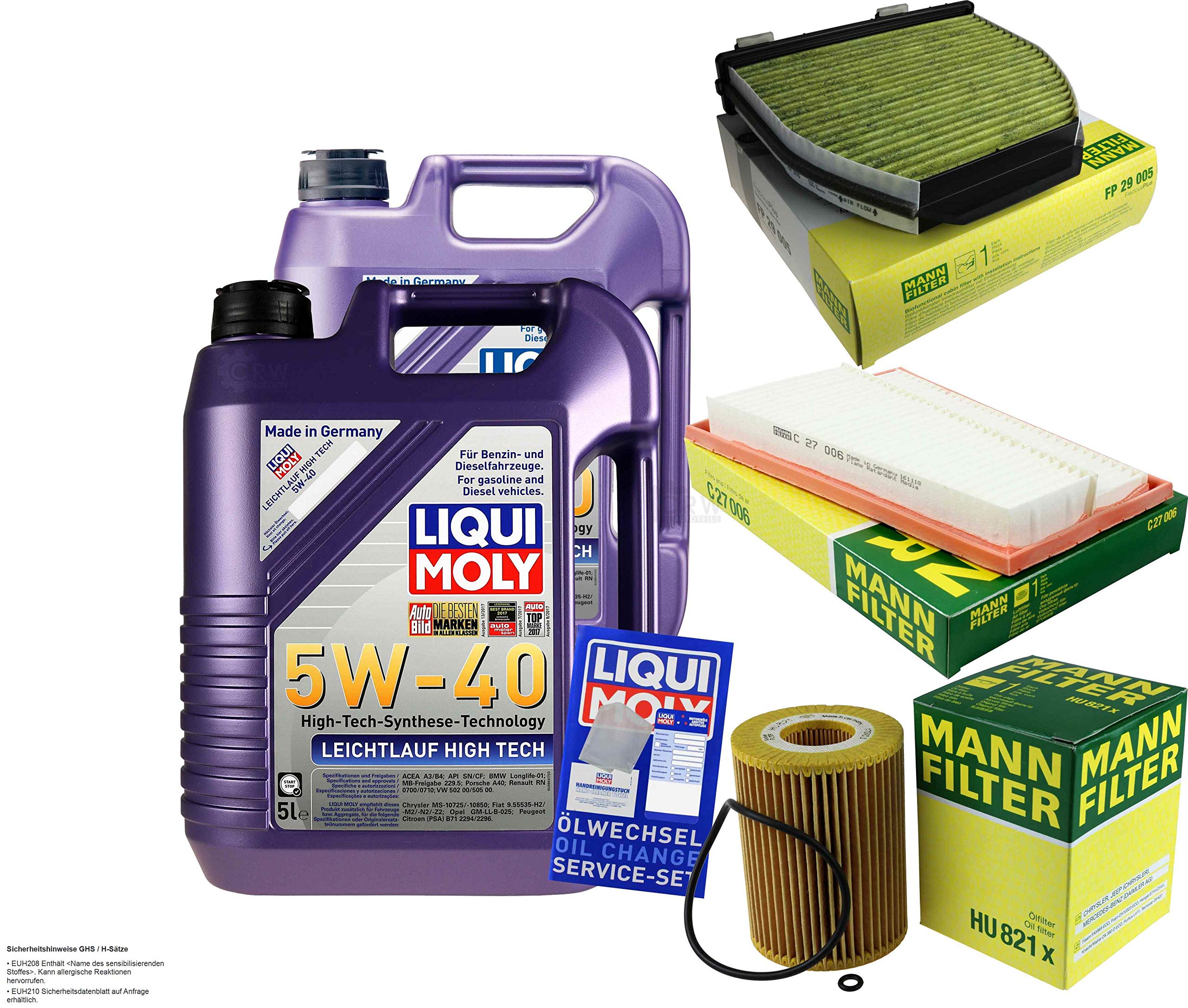 Pacchetto di ispezione 10L LM LL High Tech 5W-40 + pacchetto filtro Uomo Classe C