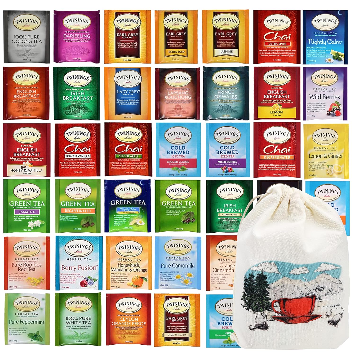 Twinings Tea Bags Sampler Assortment in Bamboo Gift Oman Ubuy