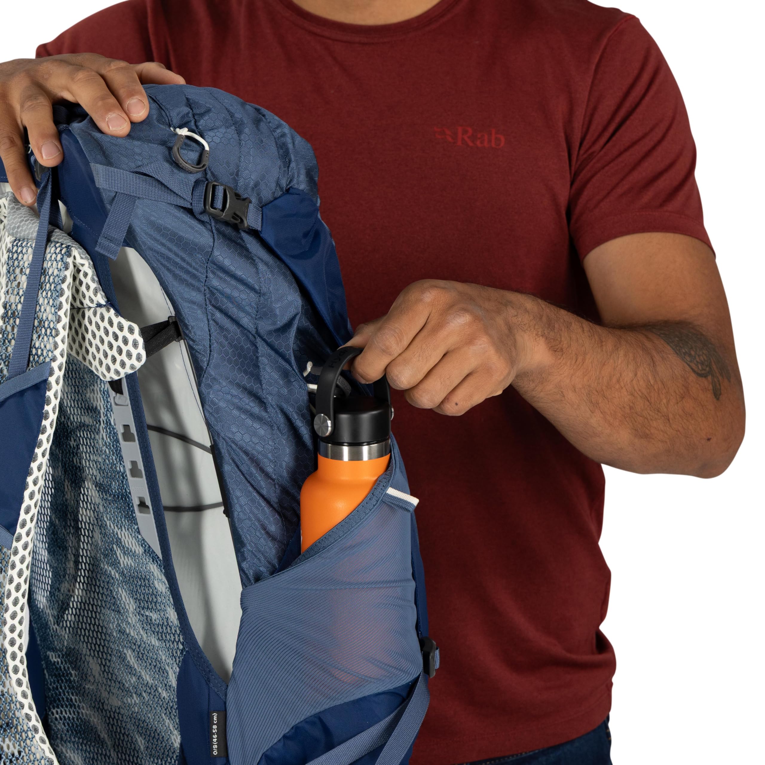 Osprey Stratos - Mochila de senderismo para hombre (paquete de 1), Negro cuervo, 24 liters, 24 litros