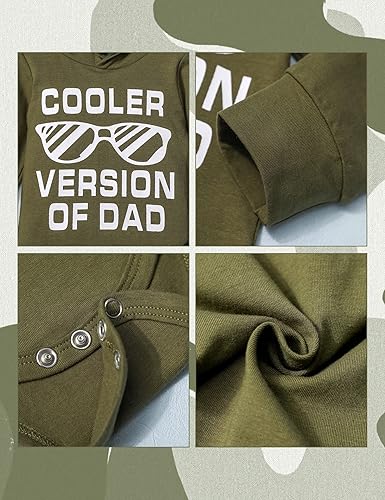 Miniatura 6 de Fommy Ropa para Bebé Recién Nacido Niño Sudaderas con Capucha de Manga Larga con Estampado a Cuadros con Letras + Pantalones Largos Conjunto de 2