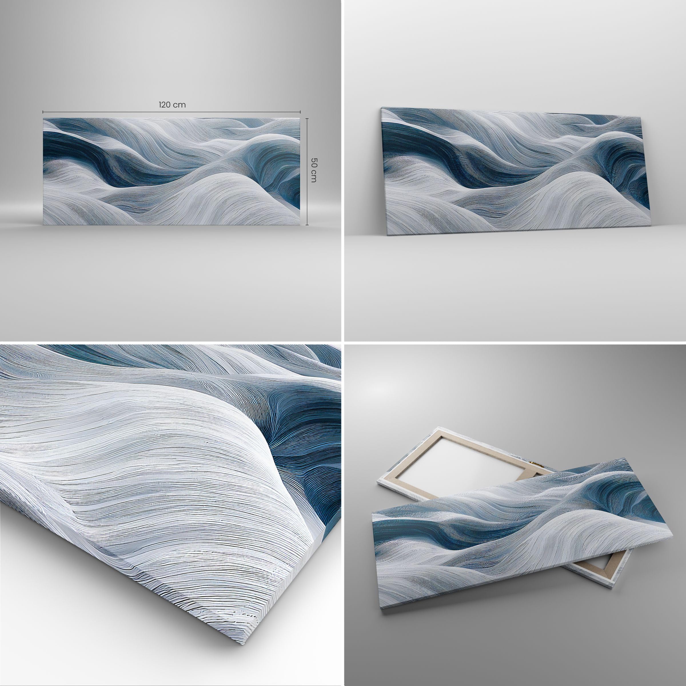 Lienzo Decorativo 120x50cm Moderno Panorámico Abstracto Pastel - 5979