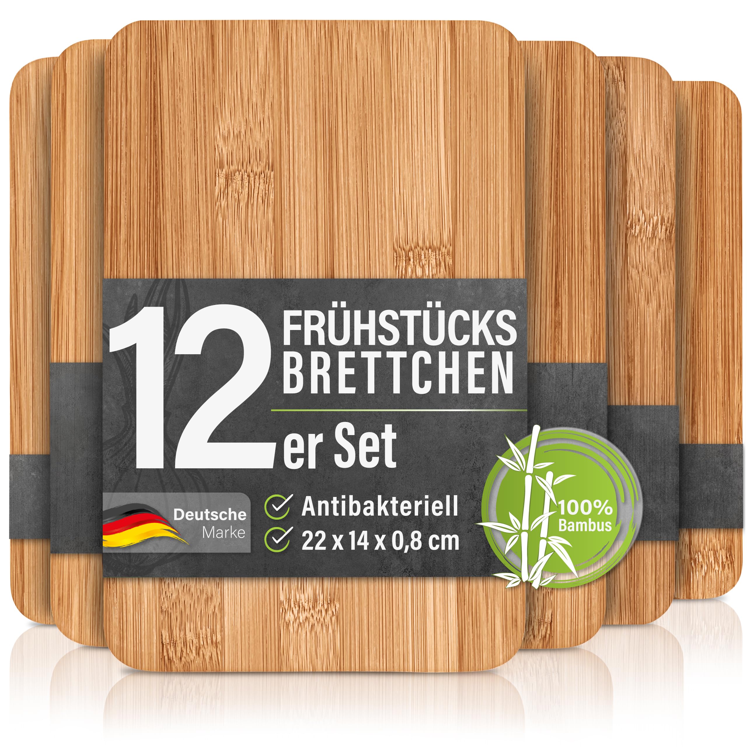 Bambus Schneidebrett Frühstücksbrett – 25x17 Cm Produktbild-Vorschau 8