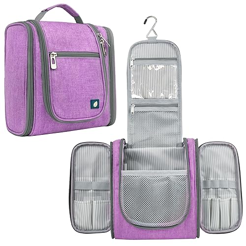 PAVILIA - Neceser colgante de viaje para mujer y hombre  Kit organizador de artículos de tocador para maquillaje y cosméticos  Kit de higiene para