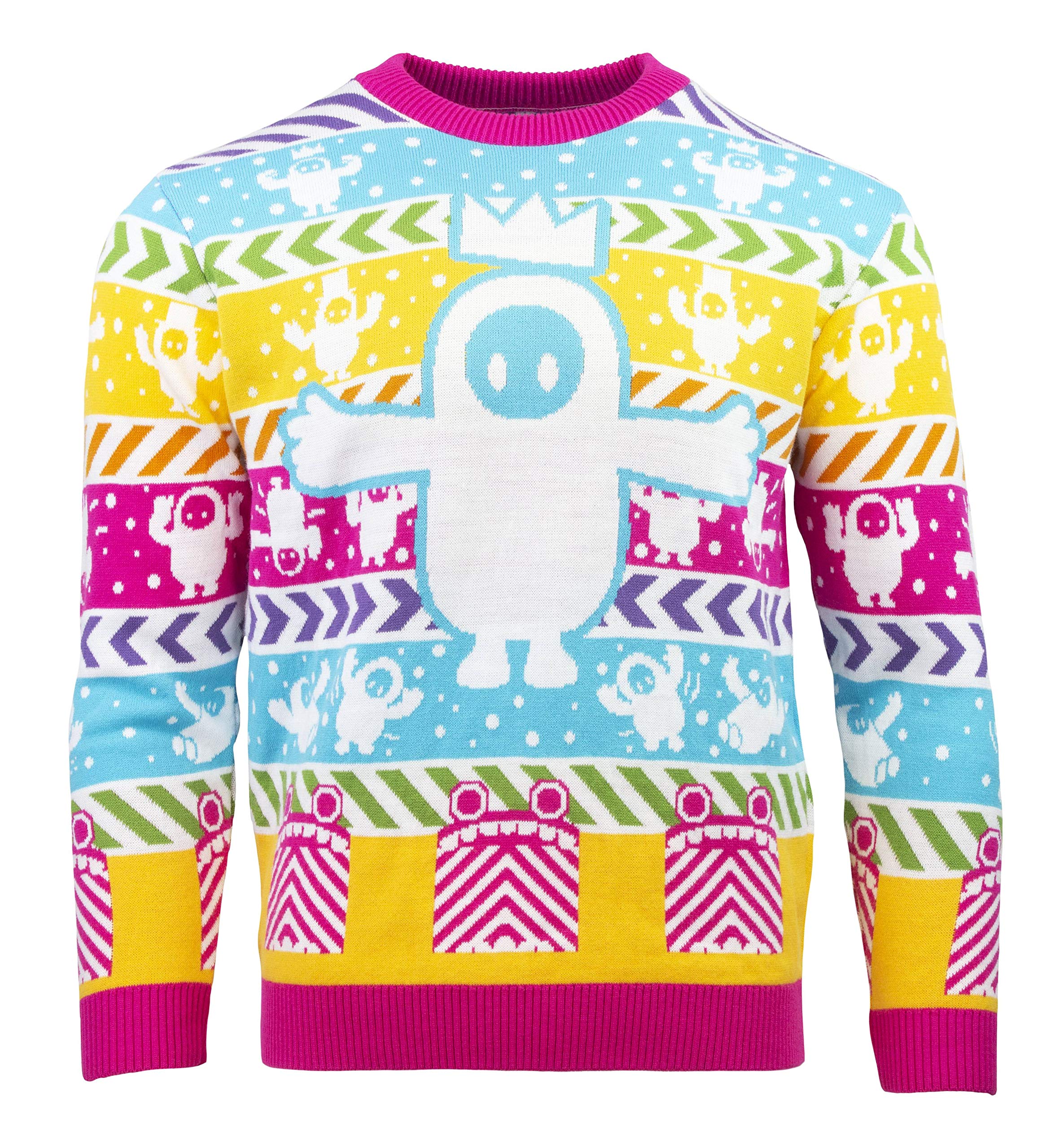 Numskull Official Fall Guys Unisex Knitted Christmas Jumper, XX-Small - Ugly Novelty Christmas Sweater Gift