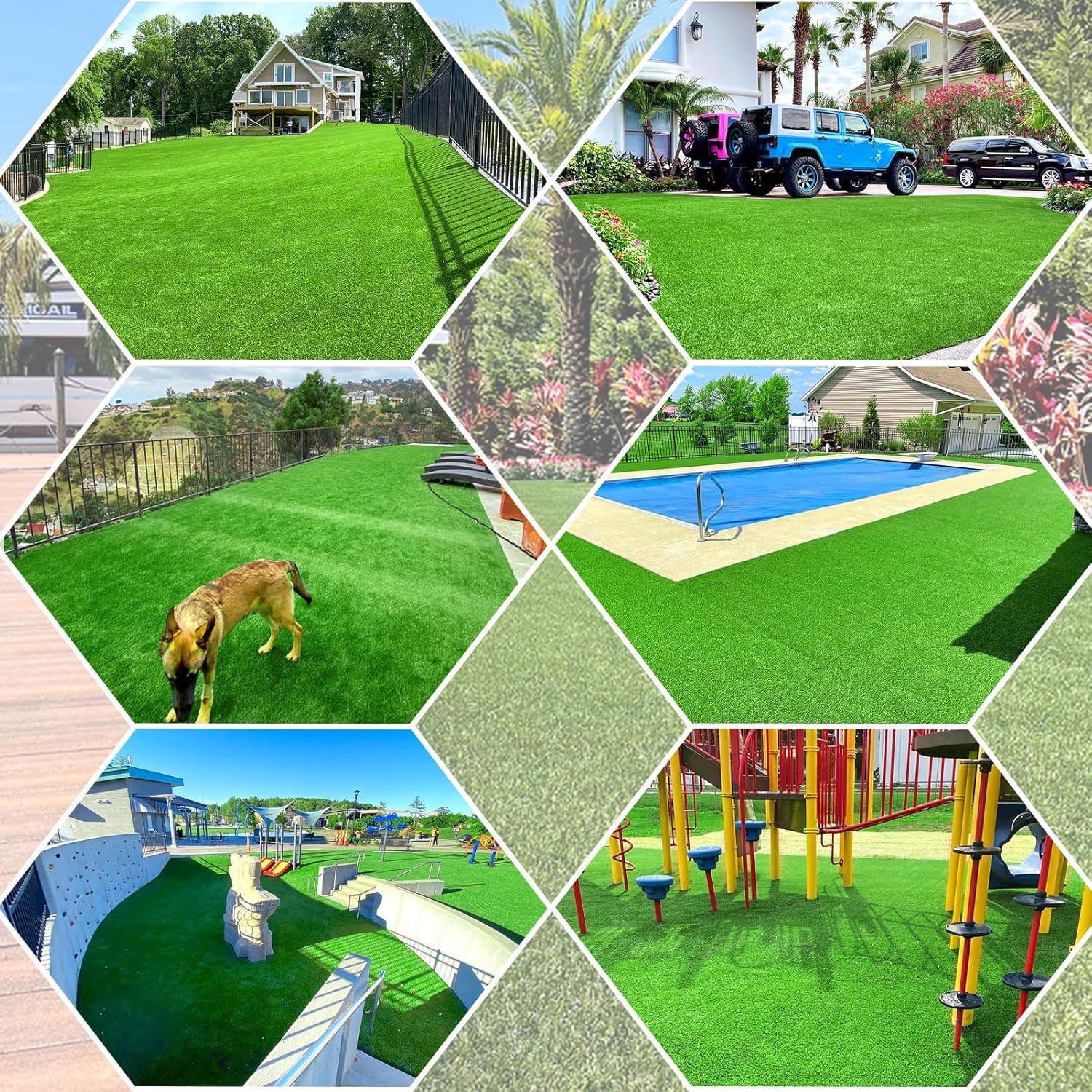 LVBAO Synthetic Artificial Grass Turf 3FTX10FT (30 Square FT) Reusable Dog Pee Pads Potty Training Rug Grass Pet Carpet for Outside Patio Garden Lawn Balcony Landscape Dog with Drainage Holes