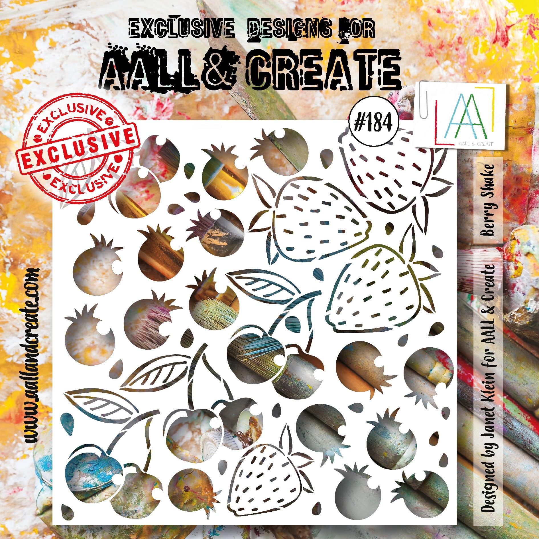 AALL And Create Stencil 6"X6"-Berry Shake - ALLPC184