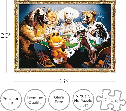 Miniatura 2 de AQUARIUS Garfield Puzzle (rompecabezas de 1000 piezas) – Mercancía y coleccionables de Garfield – Sin deslumbramiento – Ajuste de precisión – 20 x