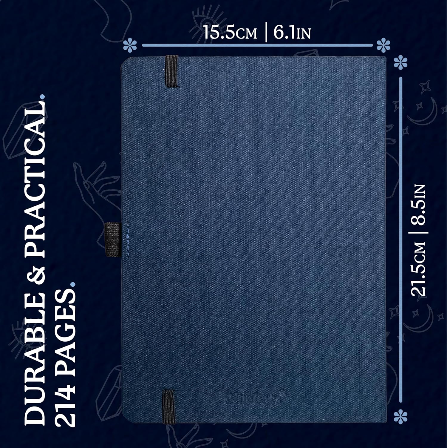Dingbats* Dream Journal - Guided Dream Diary for Recording and Reflecting on Dreams, Symbols & Insights - Thick Paper Hardcover Thread-Bound Journal Notebook with Elastic Closure, Pen Loop & Pocket