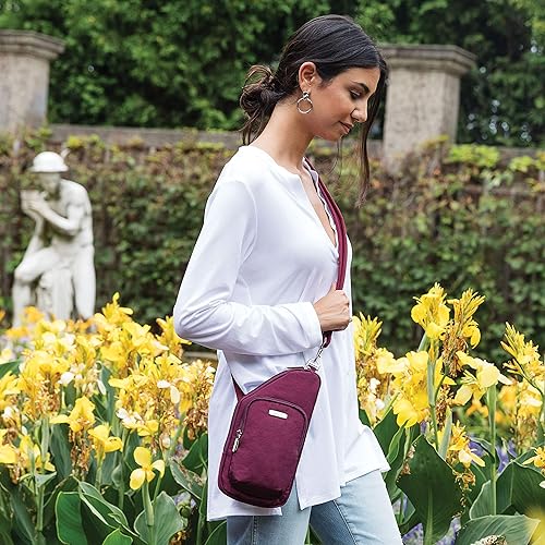 Miniatura 11 de Travelon Bolsa cruzada compacta antirrobo Essentials, Humo, Bolso bandolera