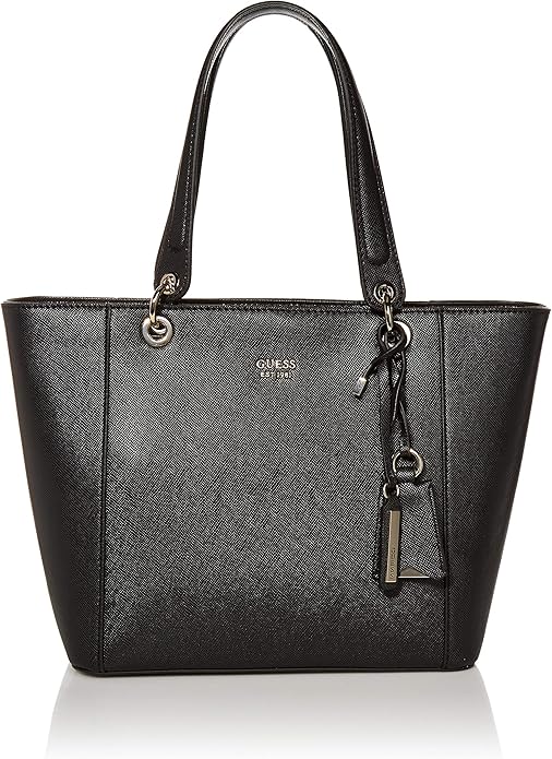 GUESS womens Kamryn Tote Shoulder Handbag, Black, One Size