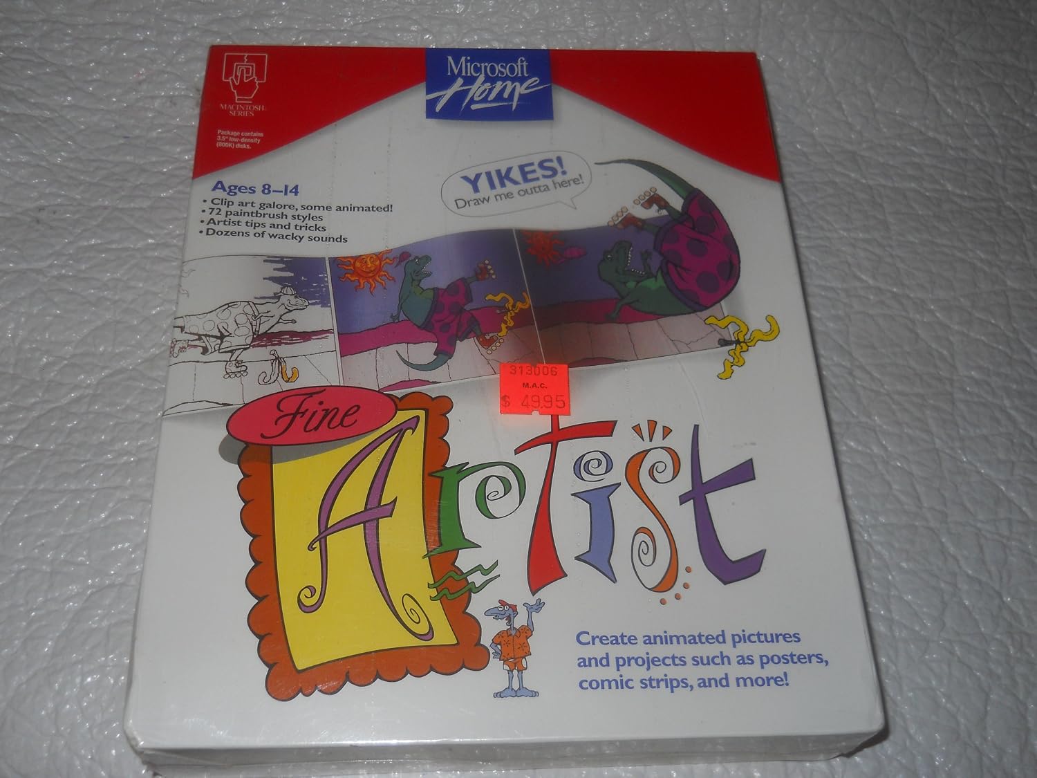 Fine Artist, Macintosh Version, Microsoft Home, Version 1.0