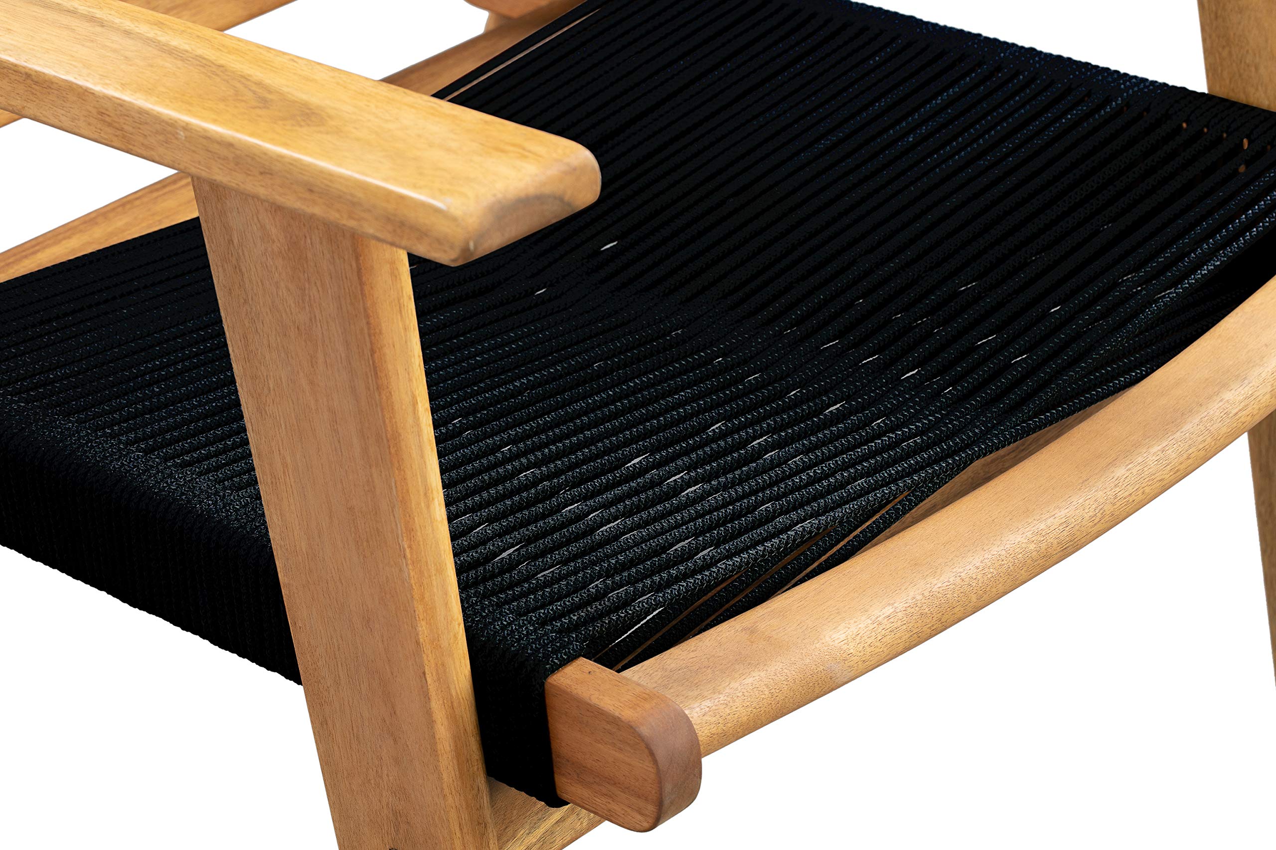 Sillón Kingsmen | Acabado natural | Sofá de madera moderno de mediados de siglo para sala de estar, dormitorio, patio, junto a la piscina, sala de estudio, jardín, interior y exterior | 2