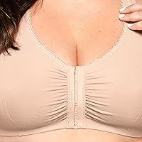 Vista 3 de Glamorise Cierre frontal de algodón T-Back Wirefree 1908 para mujer