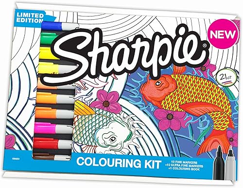 Vista 59 de Sharpie Marcador permanente, punta fina para detalles llamativos, tinta negra, 1 rotulador Negro