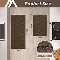 Vista 6 de COSY HOMEER Alfombras de cocina de 48x20 pulgadas/30x20 pulgadas hechas de 100% polipropileno, 2 piezas, alfombra de cocina suave especializada