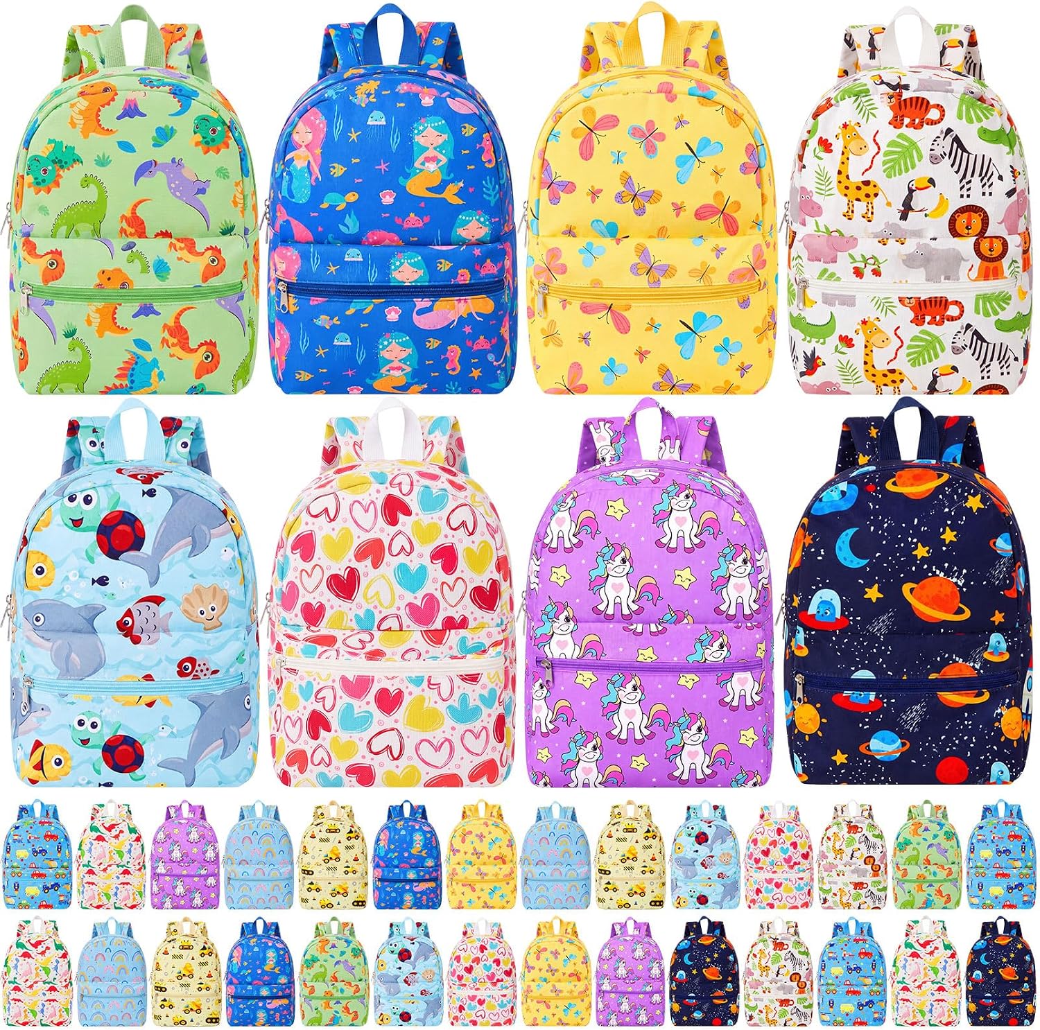  24 Pack Kids School Backpacks Bulk 12 Inch Little Adventurer
