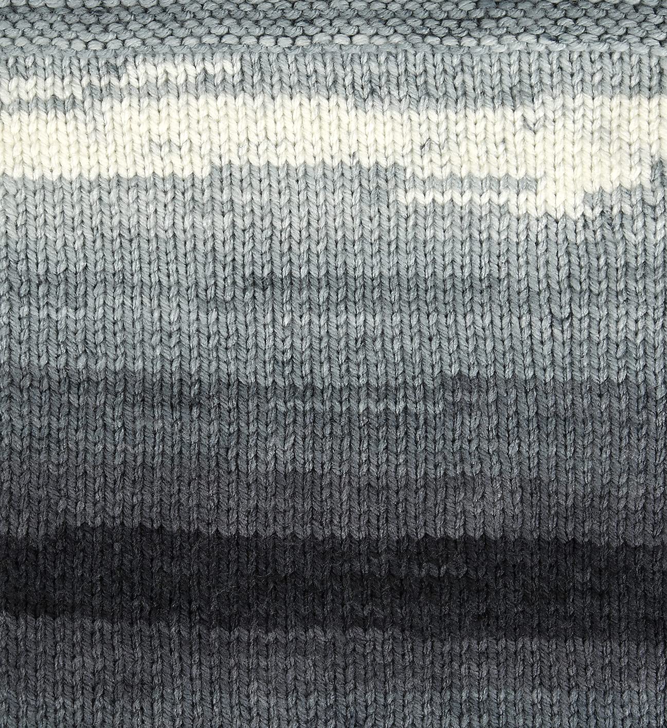 5 x 100 g Wollbiene Batik, 500 g Wool with Colour Gradient, Multicoloured, Knitting Wool, Crochet Wool (5000 Black, Grey, White) - Image 2