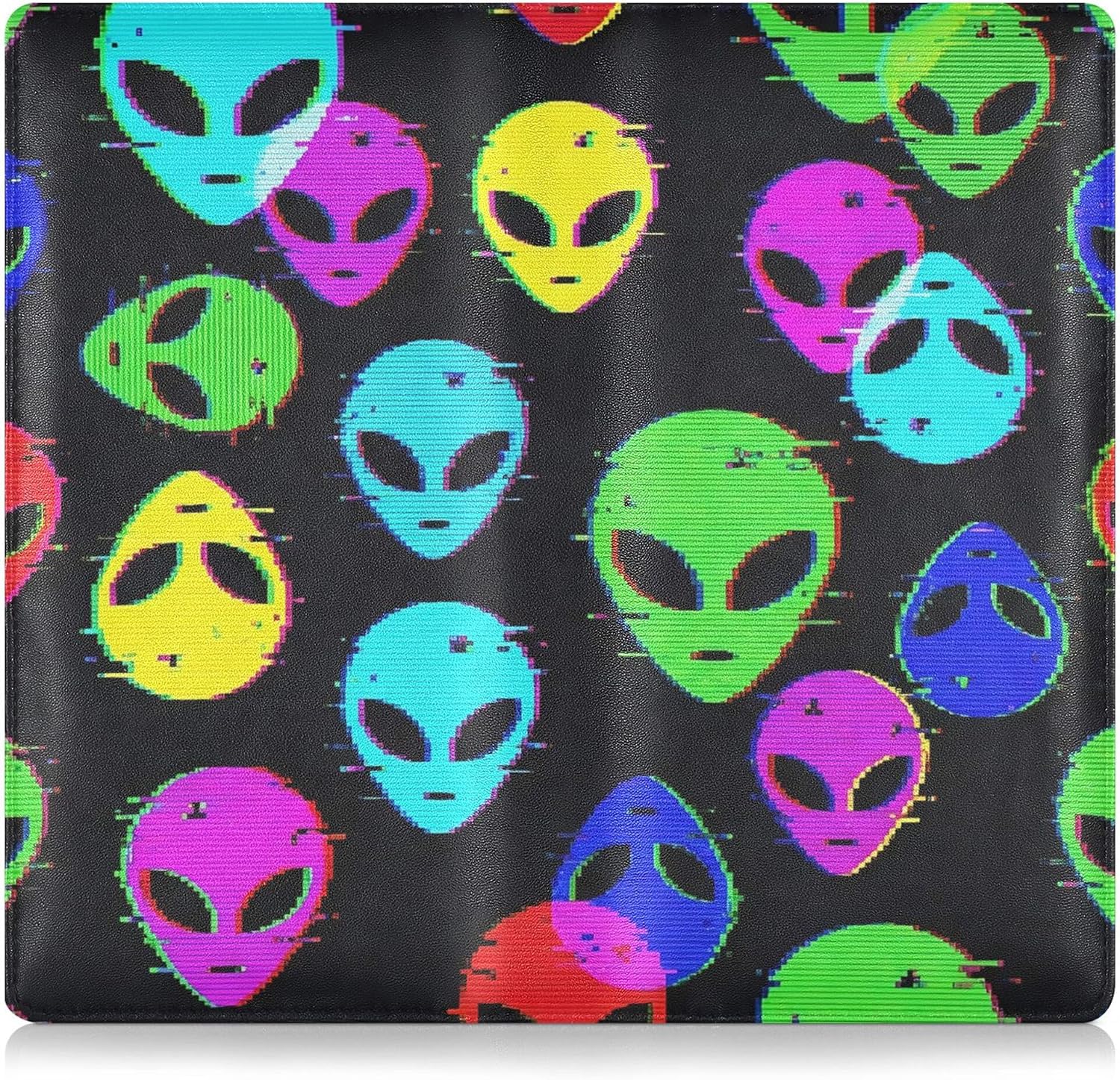 Burbuja Car Registration and Insurance Holder, Alien Head Leather Vehicle Glove Box Organizer Document Wallet Accessories Case