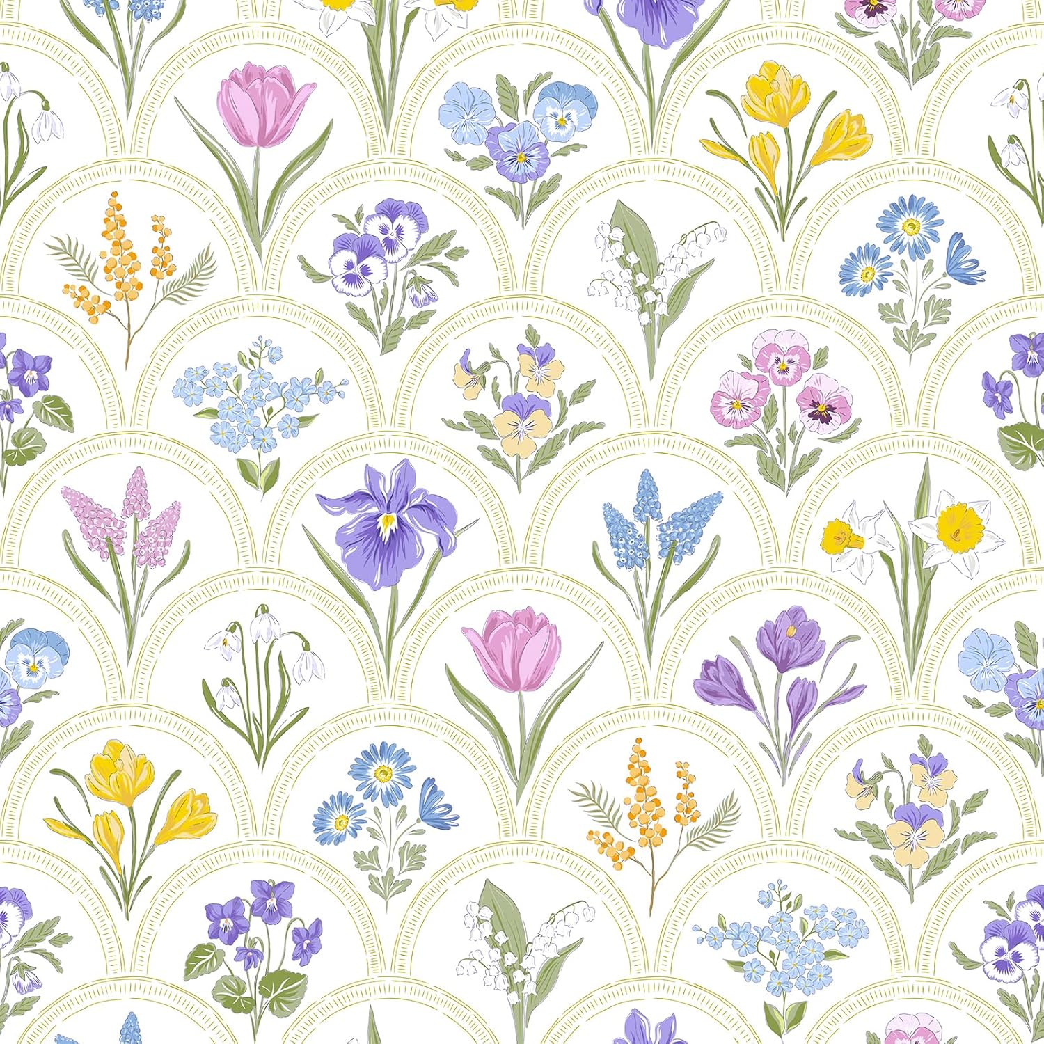 Colorful Floral Wallpaper Peel and Stick Spring Flower Botanical Wallpaper for Bedroom Nursery Removable Self Adhesive Floral Contact Paper for Cabinets Walls Decorative Vinyl Roll 12"x118"