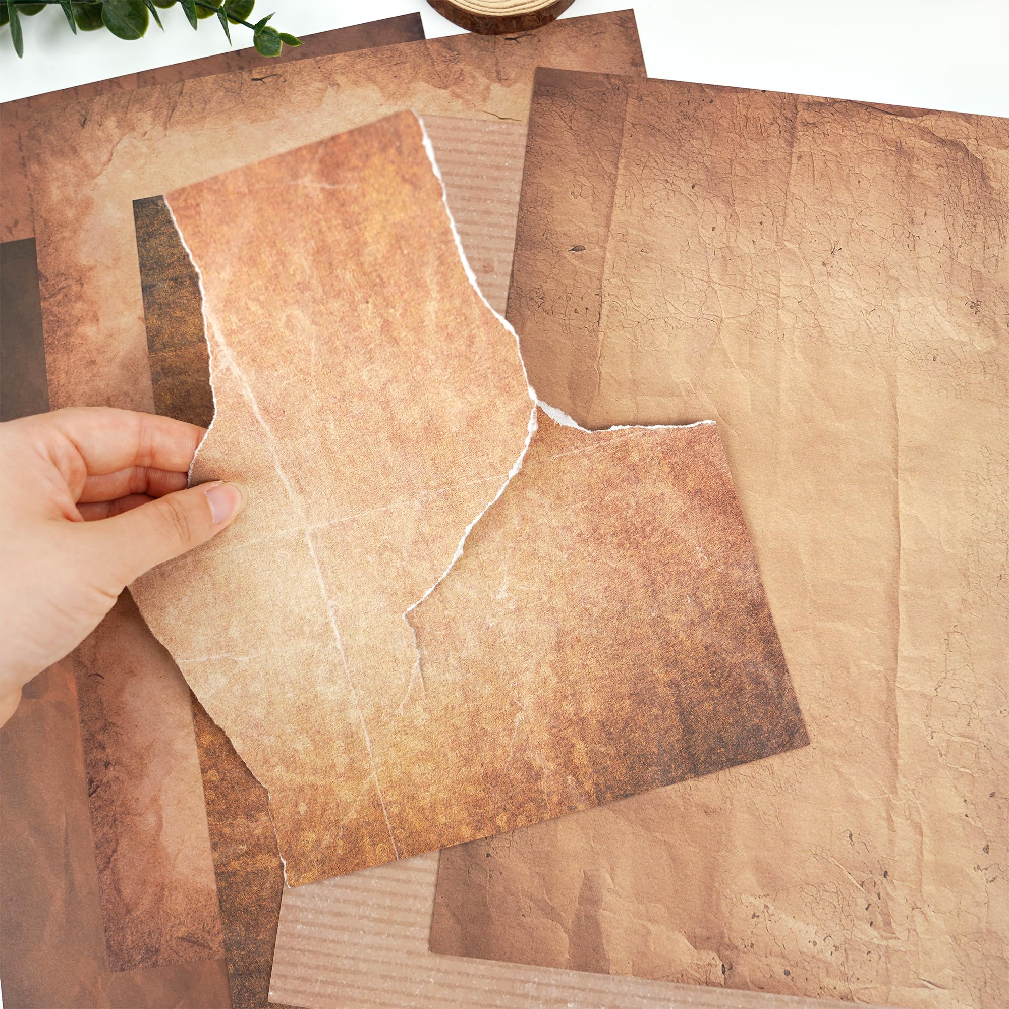 Incluye papelería de papel vintage, 96 hojas de papel pergamino vintage, tamaño carta de 8.26 x 11 pulgadas, papel de impresión de doble cara y varios diseños