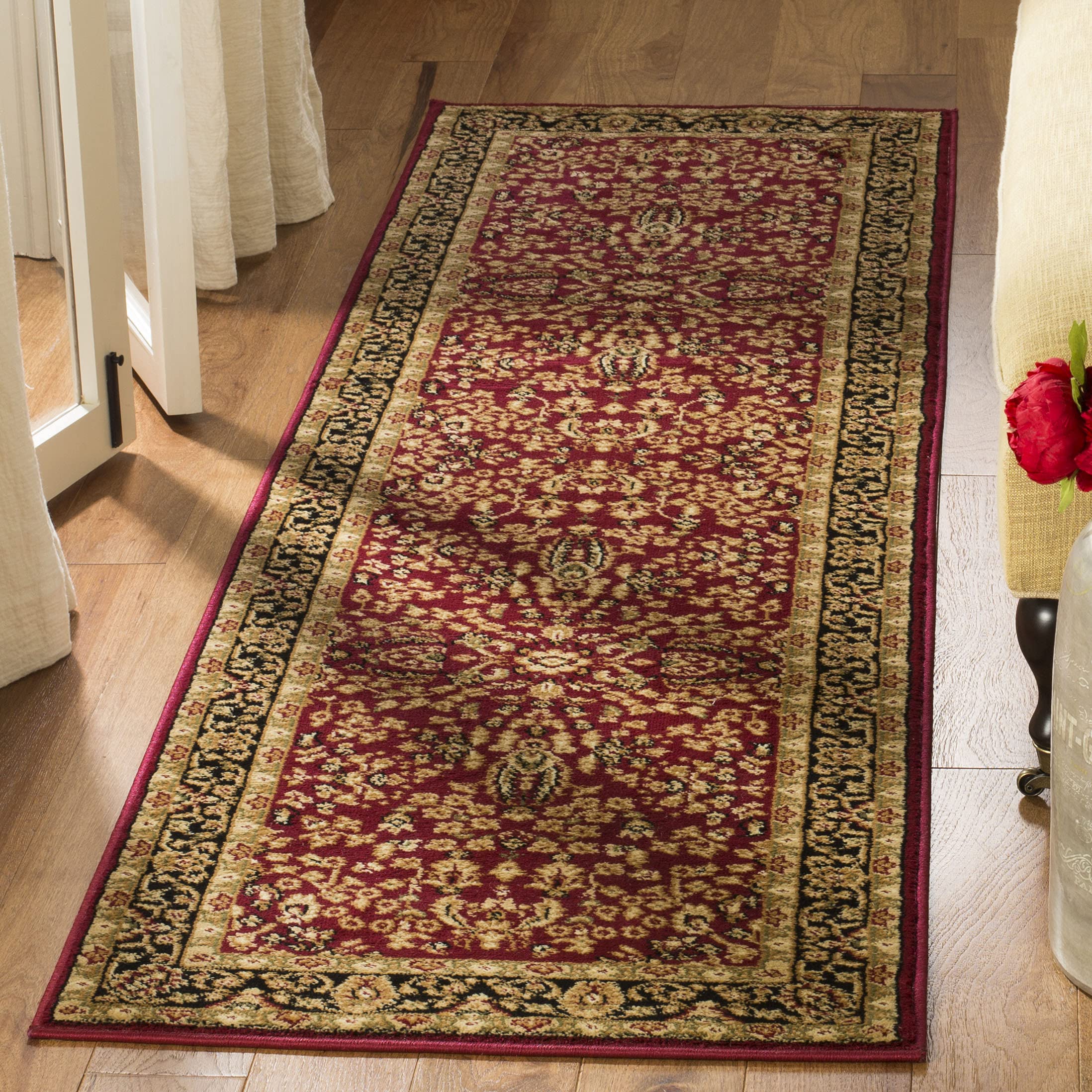 SAFAVIEH Lyndhurst Collection Runner Rug - 2'3" x 20', Red & Black, Traditional Oriental Design, Non-Shedding & Easy Care, Ideal for High Traffic