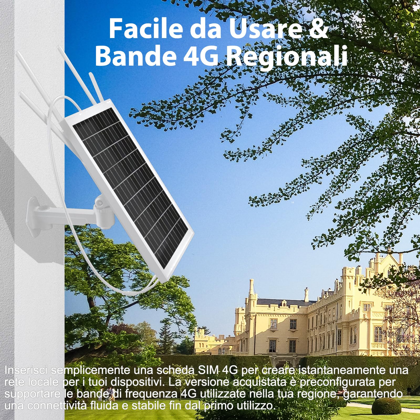 Router modem 4G LTE alimentato da energia solare