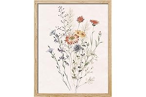 SIGNWIN Framed Floral Wall Art: Botanical Oasis for Your Home