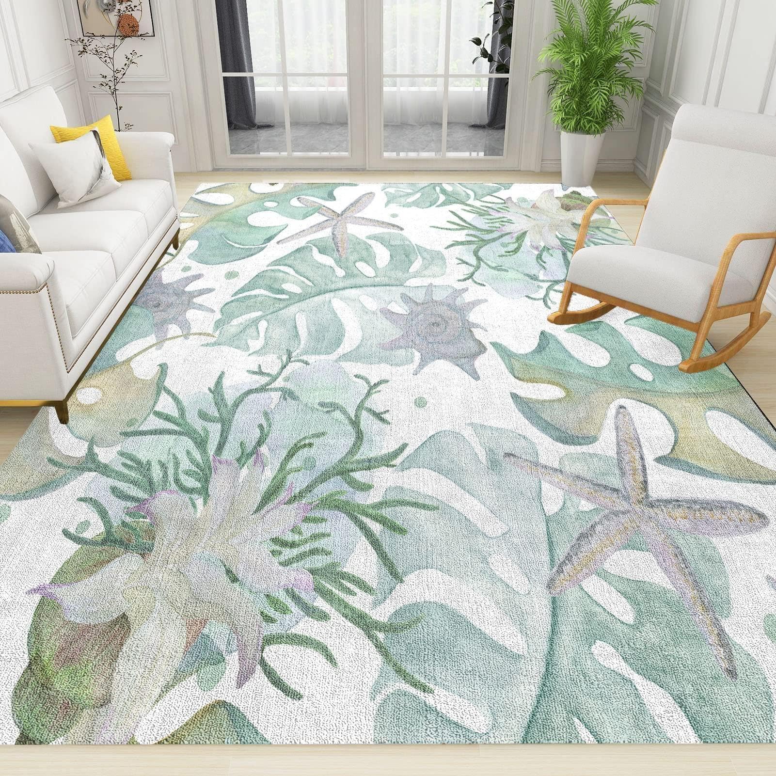 Tapis de sol abstrait moderne irrégulier pour salon et chambre