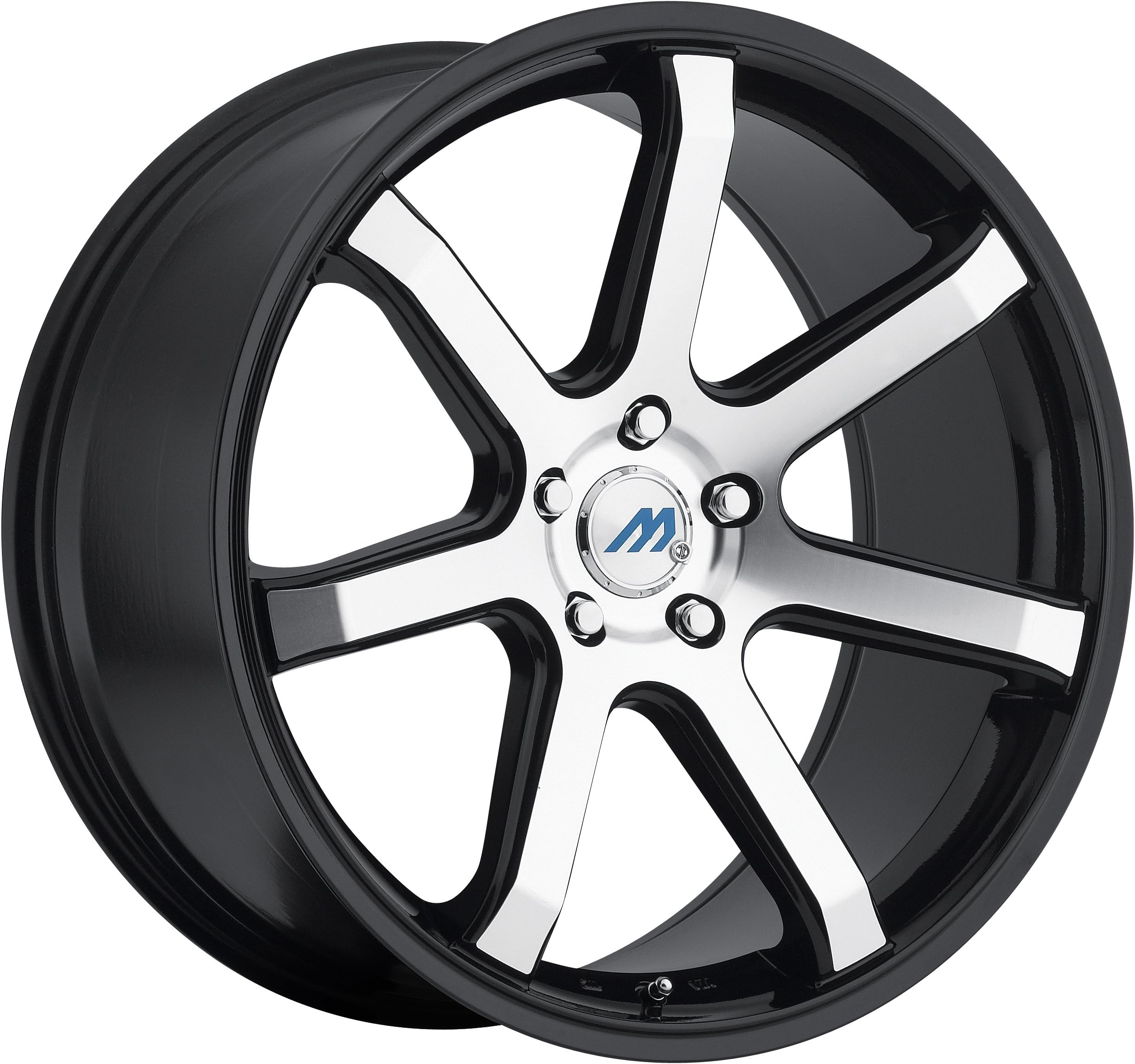 Mach ME7 Gloss Black Wheel with Painted (17 x 7.5 inches /5 x 114 mm, 35 mm Offset)