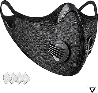 Face Mask Mesh with Activated Carbon Filters Dust Mask Authentic for Woodworking Construction Outdoors Indoors Travel - Valo Products