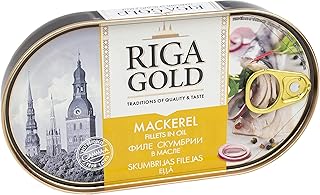 Riga Gold Mackerel Fillets in Oil Premium Baltic Seafood, 190 grams