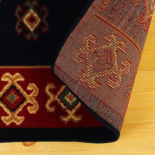 Miniatura 4 de SUPERIOR Foire - Alfombra para interiores, 4 x 6 pies, azul marino