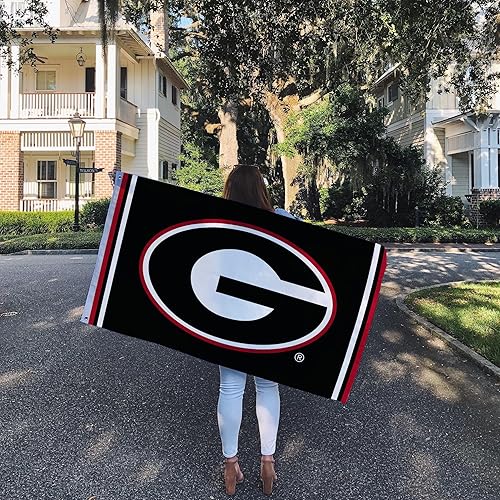 Miniatura 6 de Desert Cactus Bandera de la Universidad de Georgia Bulldogs UGA Dawgs banderines 100 poliéster para interiores y exteriores 3 x 5 pulgadas diseño L