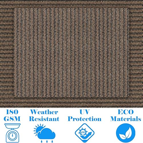 Miniatura 3 de Awnpro Toldo triangular marrón de 10 x 10 x 14.1 pies para toldos de protección solar al aire libre, patio y jardín