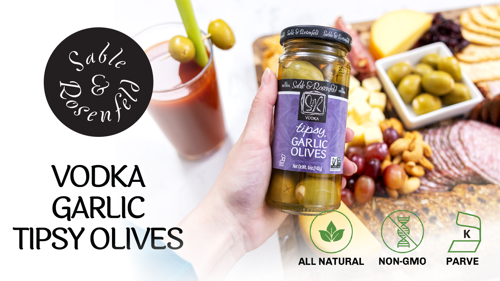 Amazon.com : Sable & Rosenfeld Vodka Laced Garlic Tipsy Olives, 5