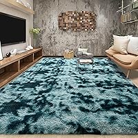 Vista 49 de Tepook - Alfombra de área mullida y colorida con diseño de arco iris, alfombras marroquíes geométricas modernas afelpadas para niños, sala