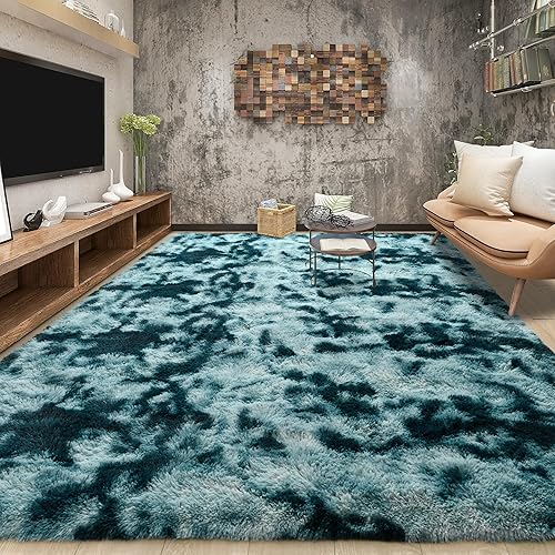 Miniatura 90 de Tepook - Alfombra súper suave y peluda para dormitorio, alfombras modernas peludas para niños para sala de estar, alfombra de felpa